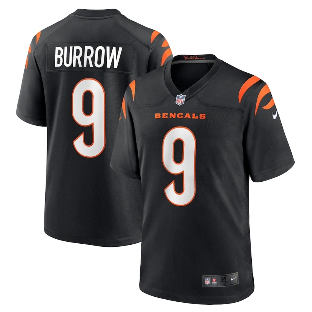 Men's Cincinnati Bengals Joe Burrow #9 Nike Black Player Game Jersey- Medium